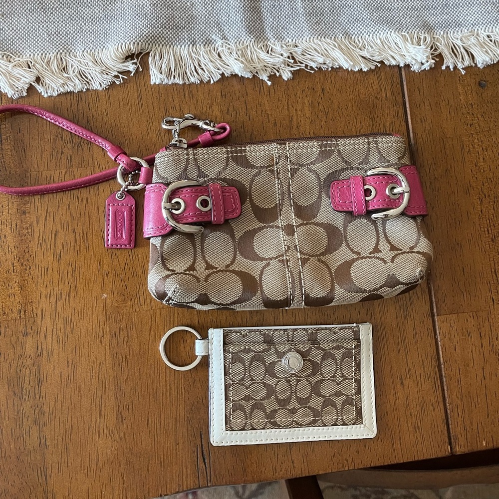 Coach wristlet and card case